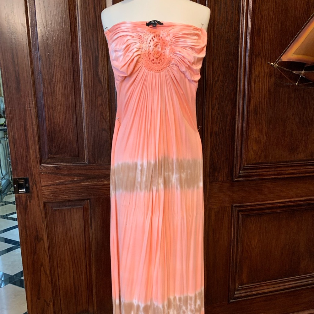 sky floor length dress